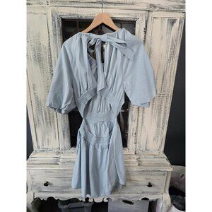 Anthropologie Love the Label Puff-Sleeved Mini Dress